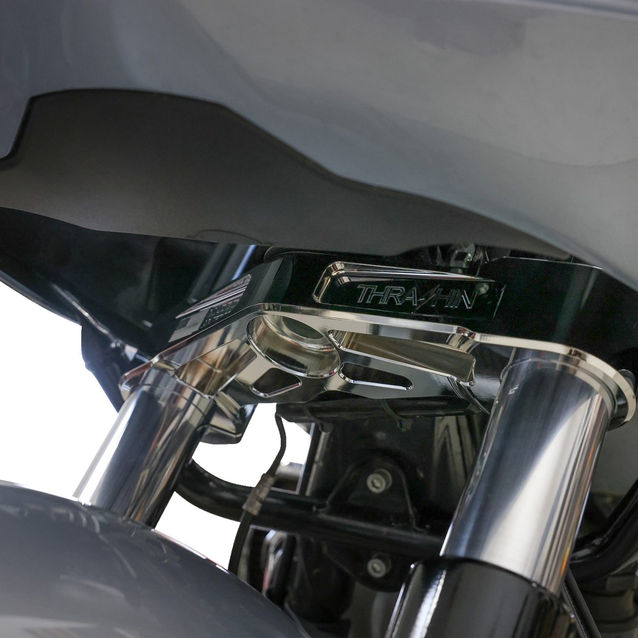 Thrashin Supply Chrome Bottom Triple Tree fits 2024 Harley Road Glide FLTRX