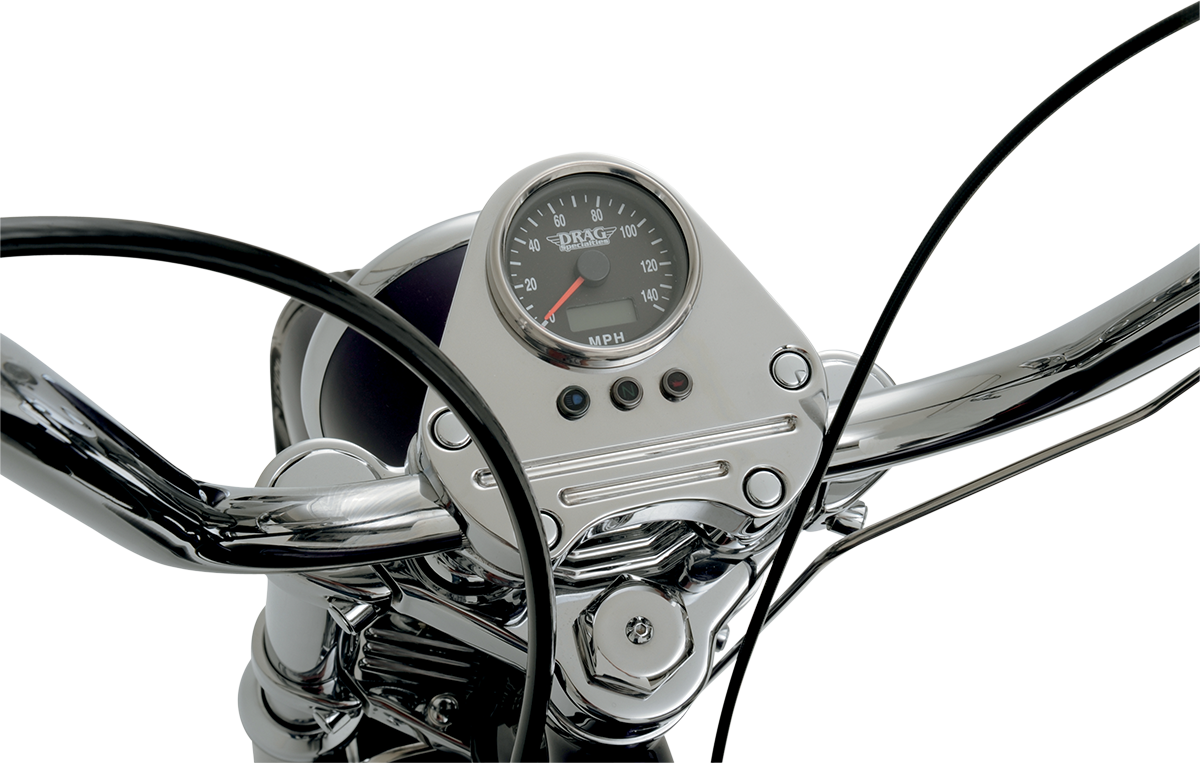 Drag Specialties Programmable 2.4" Mini Electronic Black Face Speedometer Harley