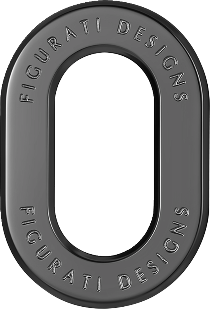 Figurati Designs Black Left Antenna Ring Insert 2009-2023 Harley Touring FLHX