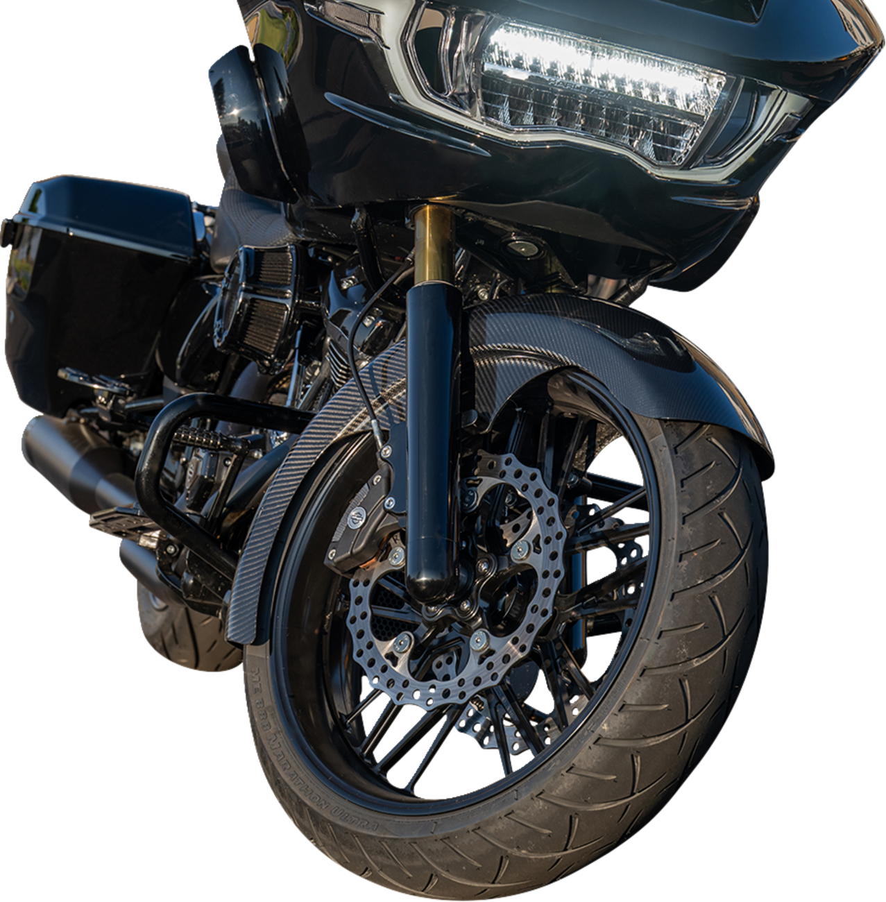 Arlen Ness Fat Wrapper 21" Carbon Fiber Front Fender for 2023-25 Harley Touring