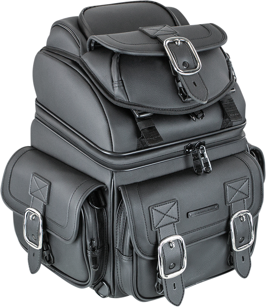 Saddlemen BR1800D Black Rear Motorcycle Sissy Bar Bag Luggage fits Harley