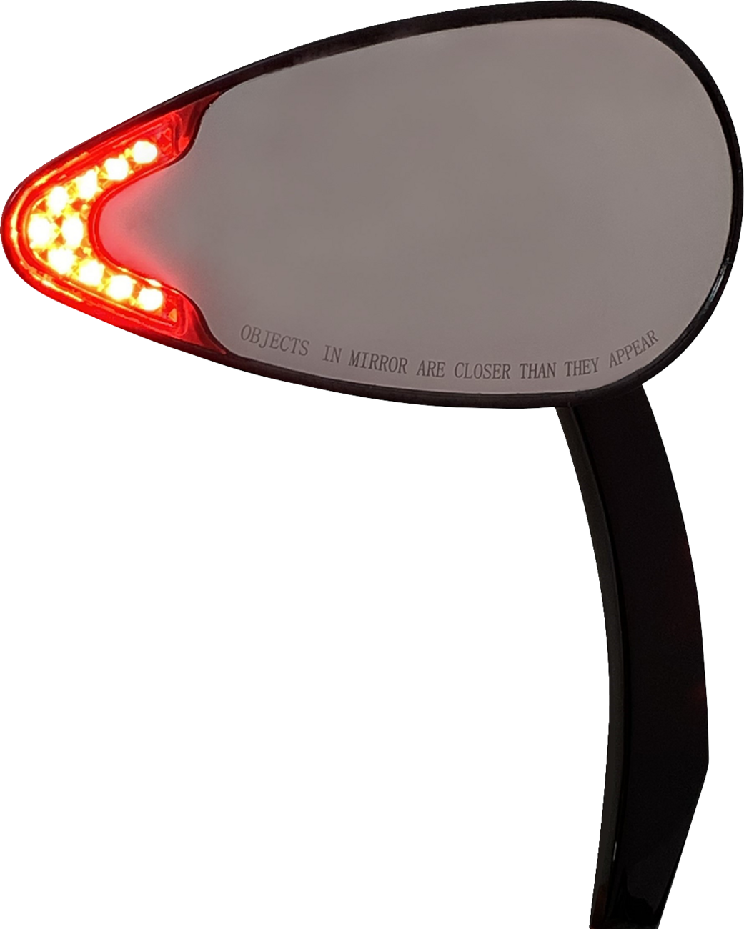 Custom Dynamics Black LED Run Turn Signal Teardrop Handlebar Mirrors for Harley