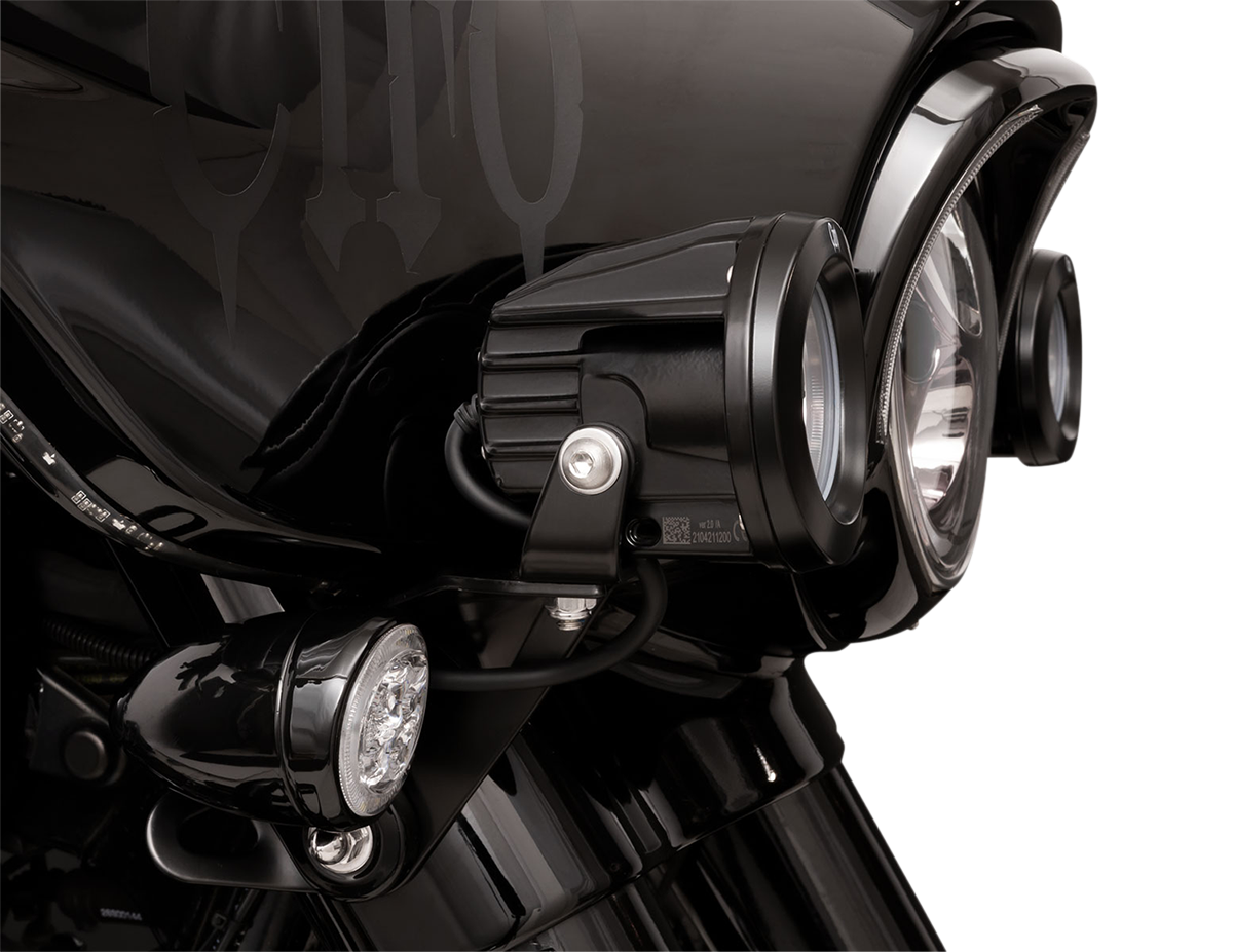 Ciro Tac-10 Cannons Motorcycle Spotlights 2014-2024 Harley Touring FLHX FLHXS