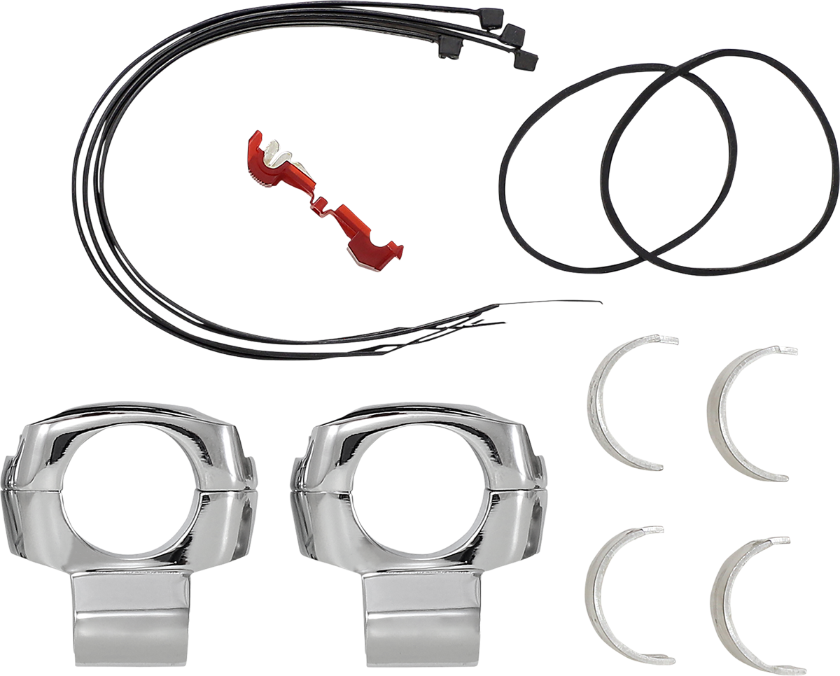 Kuryakyn Chrome Road Thunder MTX 7/8" & 1" Handlebar Speaker Pods Kit Harley