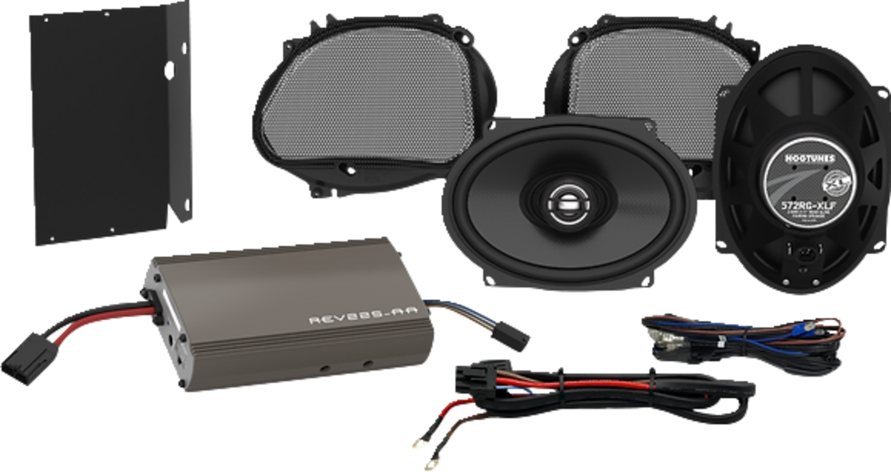 Hogtunes XL Series 225W Front Speaker Amplifier Kit 1998-2013 Harley Road Glide