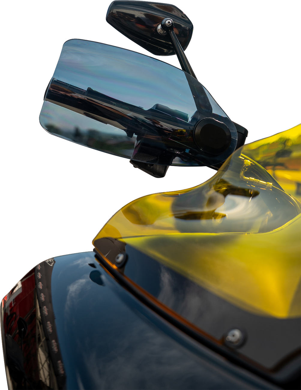 Klock Werks Flare Dark Smoke Hand Guards fits 2002-2025 Harley Hydraulic Clutch