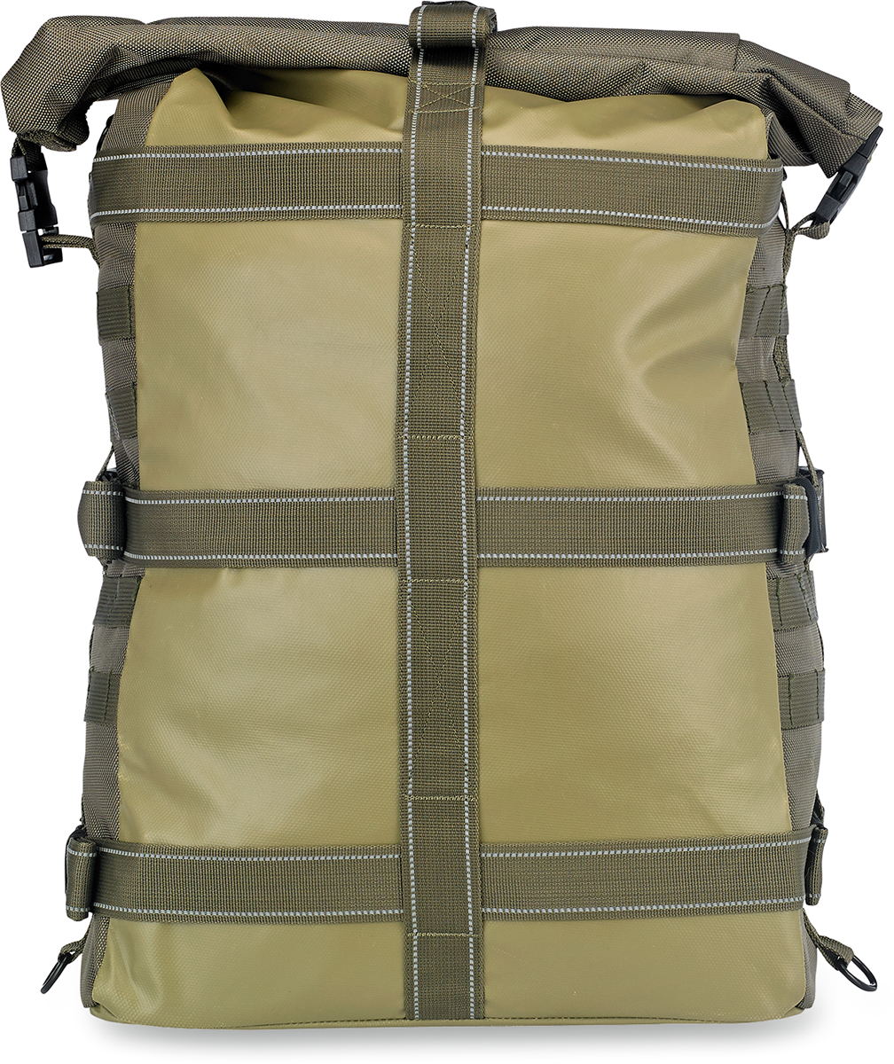 Biltwell Textile Green Exfil-80 Rear Motorcycle Rack Bag for Harley Davidson