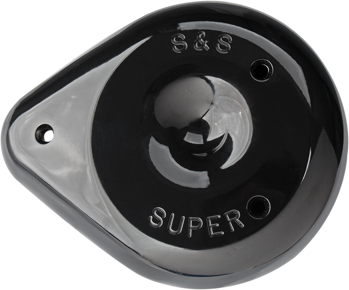 S&S Gloss Black Tear Drop Carburetor Carb Air Cleaner Cover for Harley Davidson