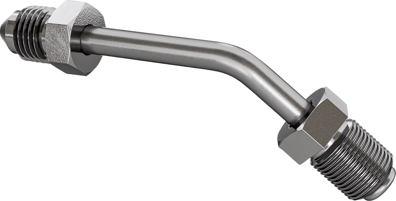 Goodridge Universal Steel 45° AN3 Brake Line Banjo Adapter Fitting for Harley