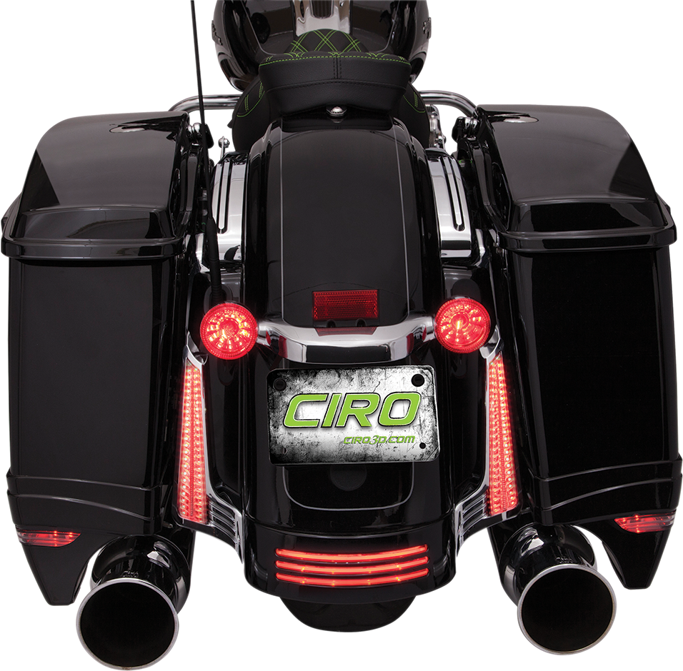 Ciro Chrome Rear LED Filler Panel Lights For 2014-2020 Harley Street Road Glide