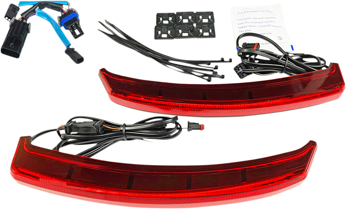 Custom Dynamics Red LED Rear Saddlebag Lid Lights fits 2020-23 Indian Challenger