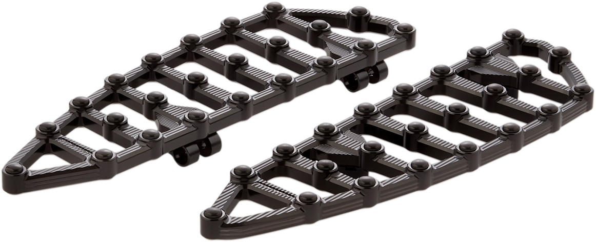 Arlen Ness MX Black Driver Floorboards for 1980-2024 Harley Touring Softail