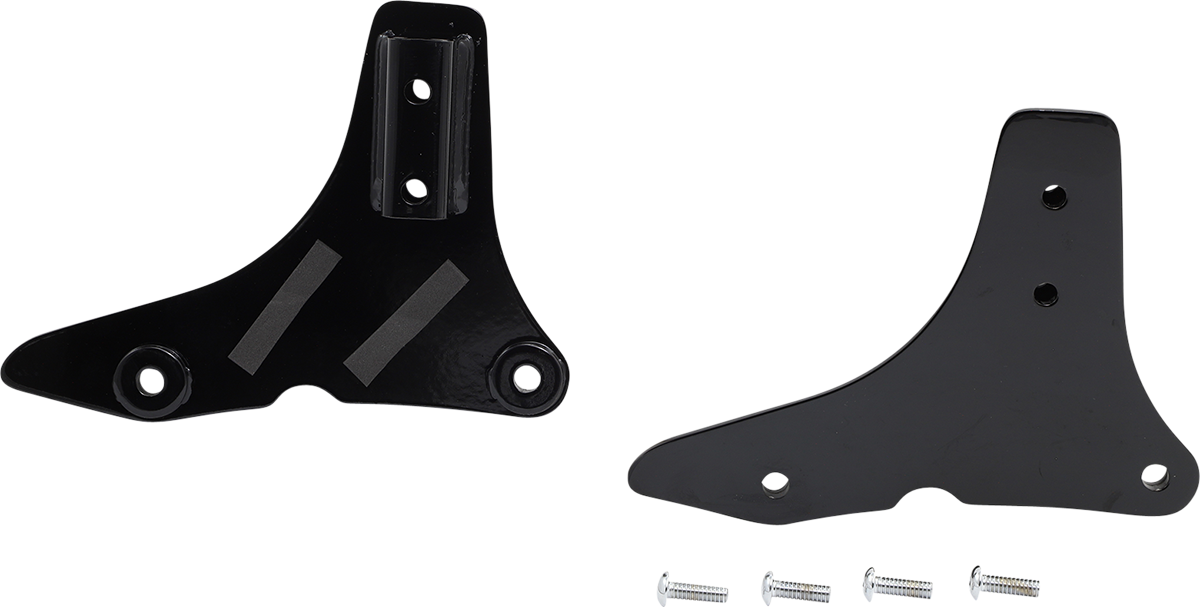 Khrome Werks Black Sissy Bar Motorcycle Side Plates 2014-2020 Harley Touring