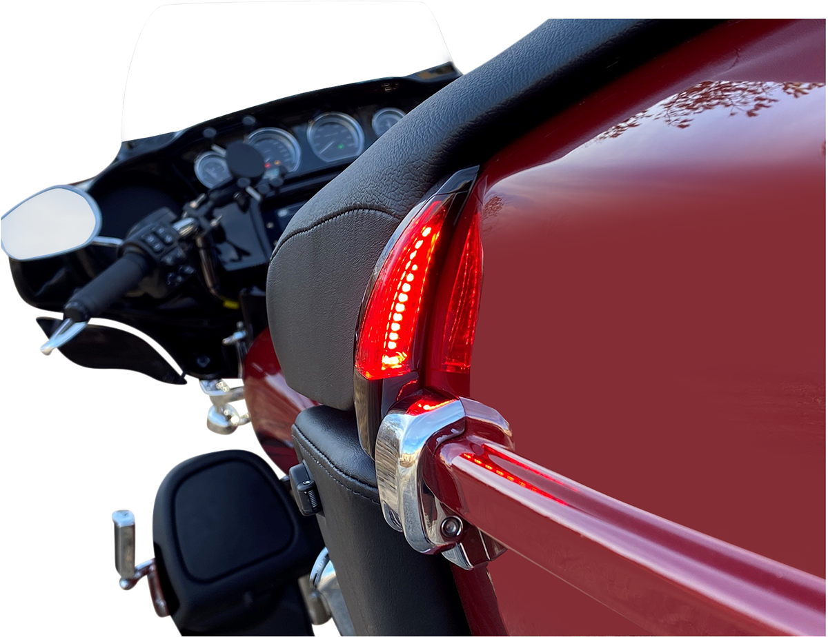 Custom Dynamics Backrest Red LED Lights 2014-2024 Harley Touring FLHTK FLTRU