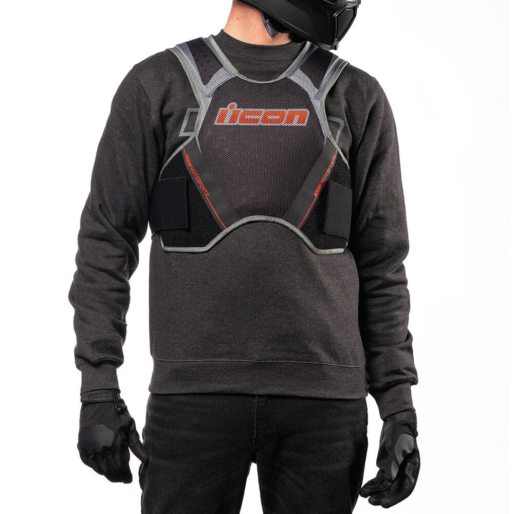 Icon Softcore Adult Mens Megabolt Field Armor Street Motorcycle Riding Vest