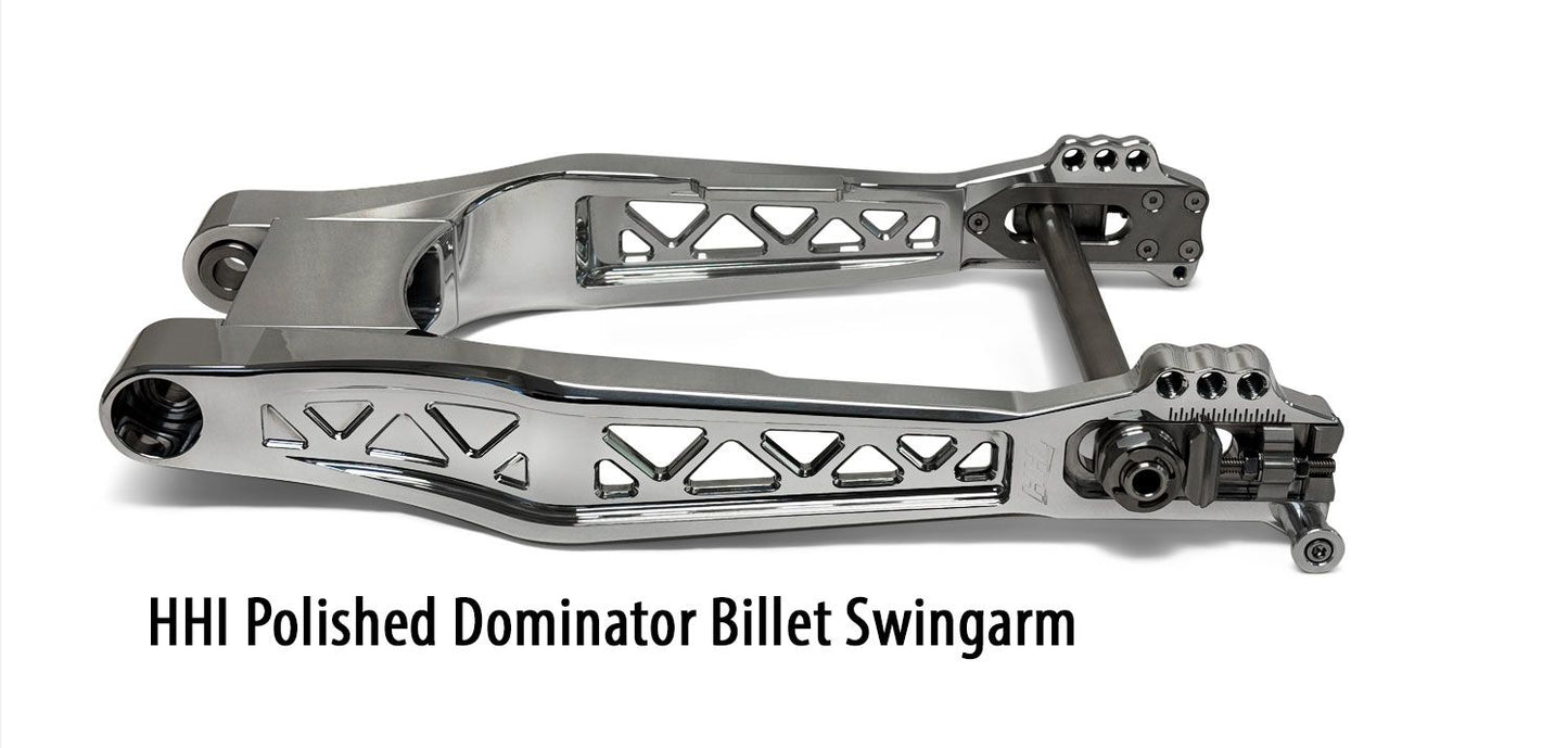 HHI Hawg Halters Dominator Polished Billet Swingarm for 2009-2024 Harley Touring