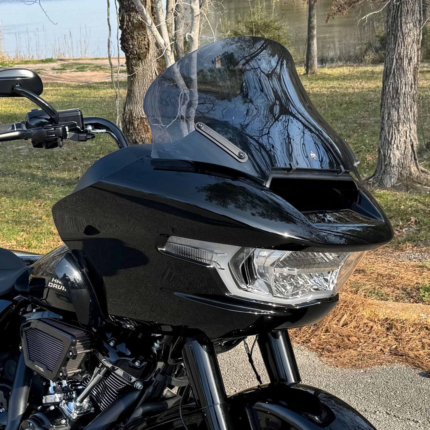 Klock Werks Pro Tour Flare 13.5" Dark Smoke Windshield 2023-25 Harley Road Glide
