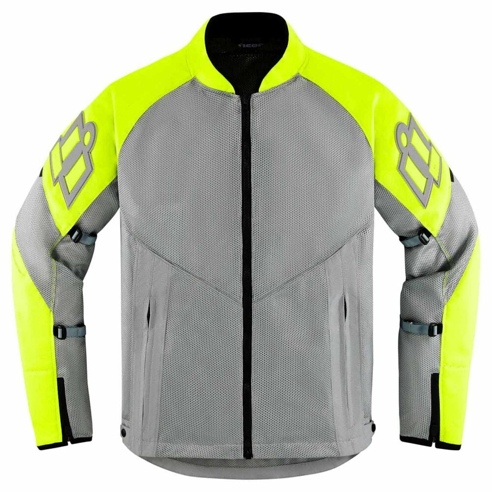 Icon Mesh AF Adult Mens Hi-Vis Motorcycle Street Racing Sport Jacket