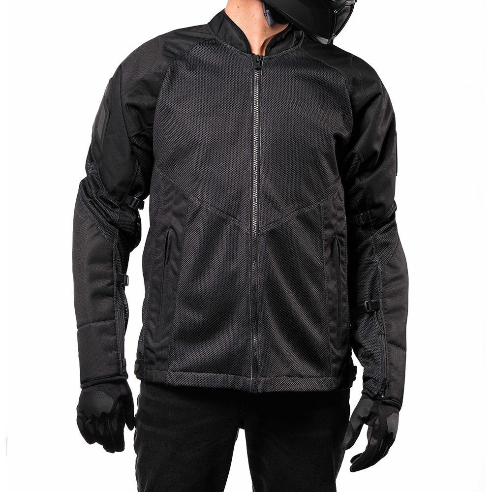 Icon Mesh AF Adult Mens Black Motorcycle Street Racing Sport Jacket