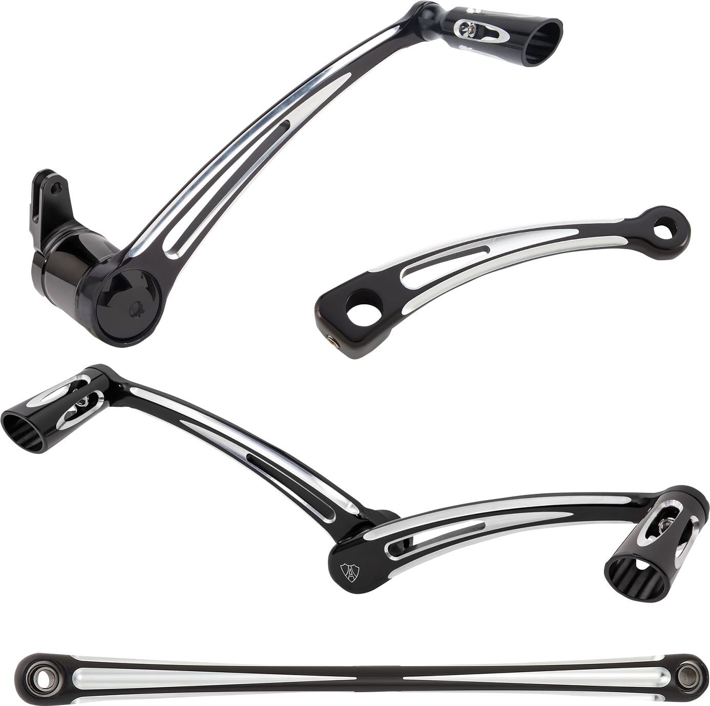 Arlen Ness Deep Cut Black Heel-Toe Foot Control Kit for 2000-2024 Harley Touring