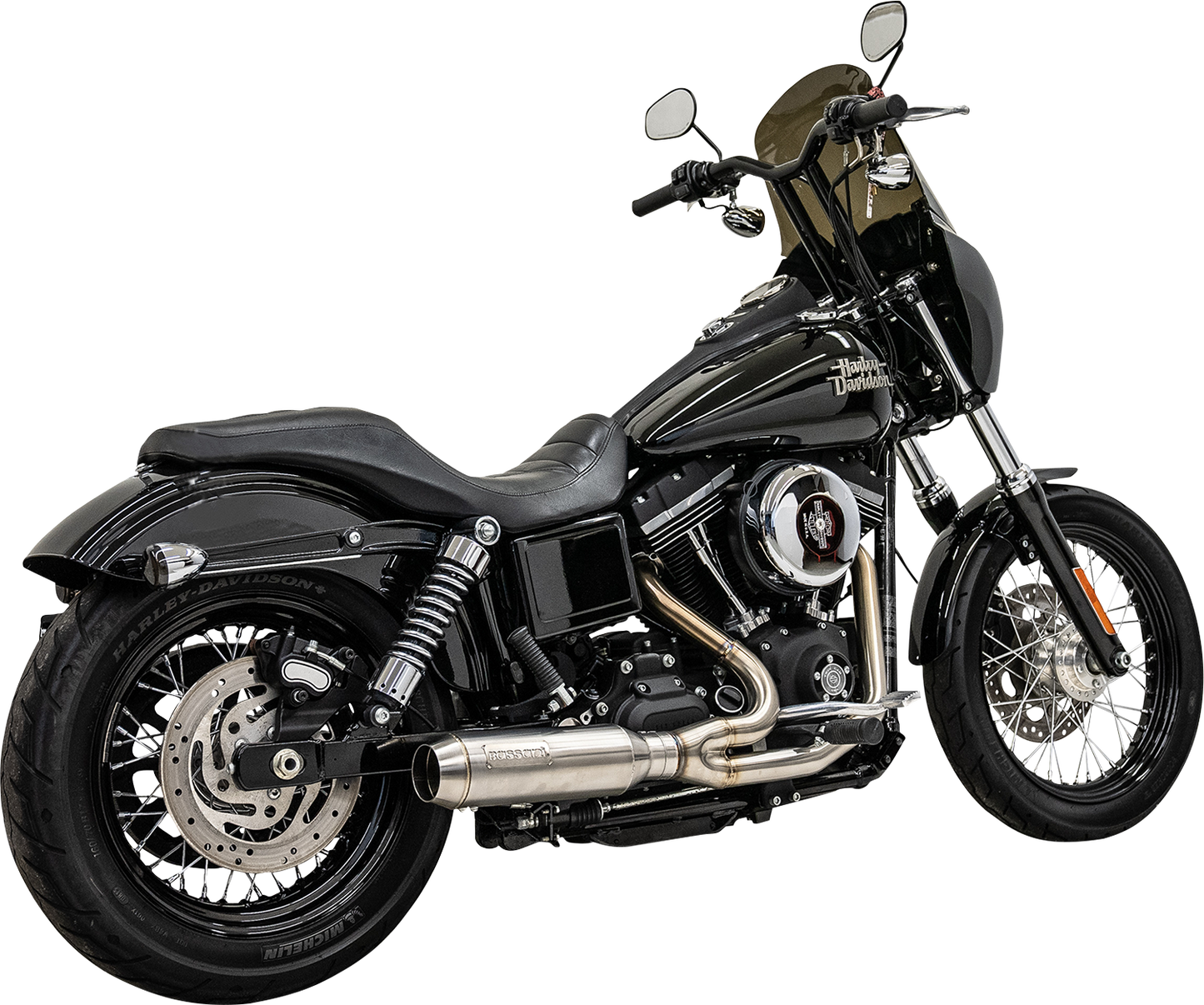 Bassani Ripper 2-1 Stainless Steel Exhaust for 2006-2017 Harley Dyna FXDL FXDB