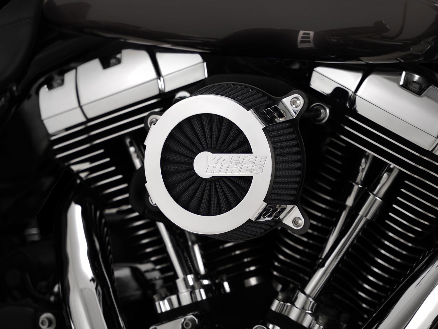 Vance & Hines Chrome VO2 Cage Fighter Air Filter 2017-24 Harley Touring Softail