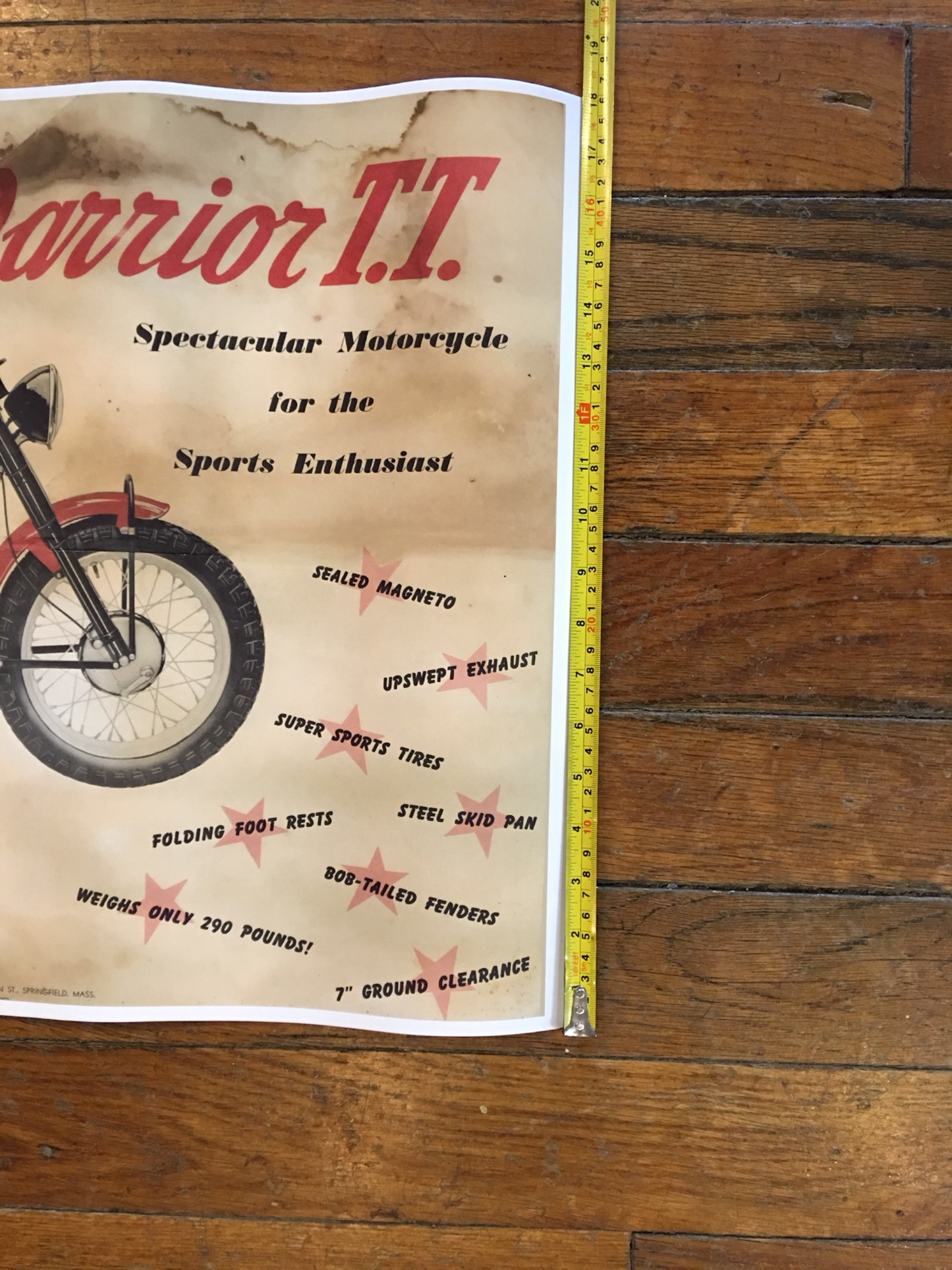 Vintage Replica Indian Warrior T.T Cardstock Chuck Myles 24" x 18" Poster