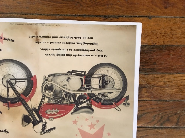 Vintage Replica Indian Warrior T.T Cardstock Chuck Myles 24" x 18" Poster