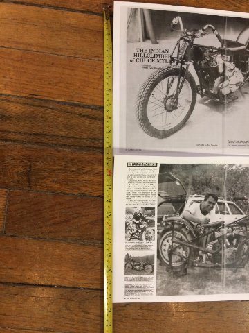 Chuck Myles Vintage Replica The Indian Hillclimber 22" x 17" Carstock Poster