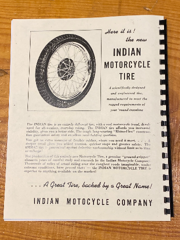 Chuck Myles Reprint Vintage Repair & Overhaul Manual Indian Arrow Scout 249 149