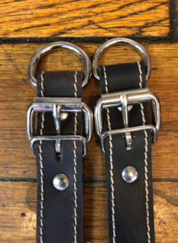 JT's Cycles Custom Handmade 1" Black Brown Dog Collar w/ Real 7.62 Brass Casings