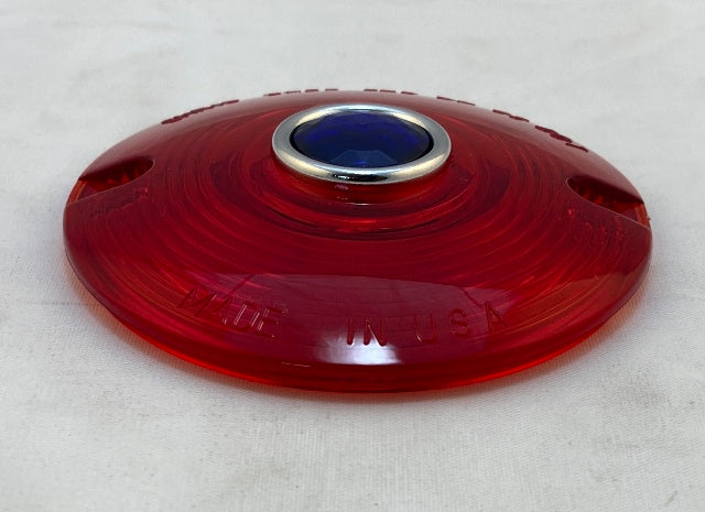 Chris Products Red with Blue Dot Flat Turn Signal Lens for 1984-20 Harley FLHT
