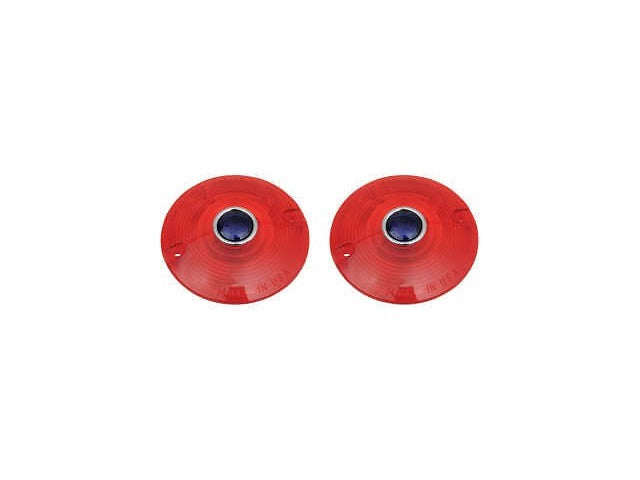 Chris Products Red with Blue Dot Flat Turn Signal Lens for 1984-20 Harley FLHT