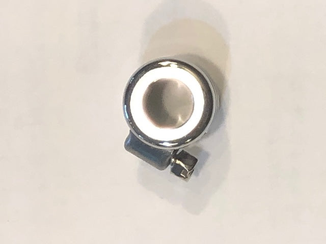 Drag Specialties Chrome 3/8" Single Grooved Universal Motorcycle Hose End Clamp