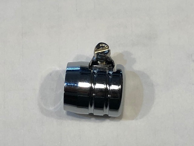 Drag Specialties Chrome 3/8" Single Grooved Universal Motorcycle Hose End Clamp
