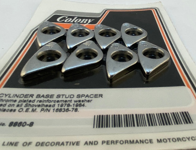 Colony Chrome Cylinder Base Washers for 78-84 Harley Big Twin Touring FLT FXE