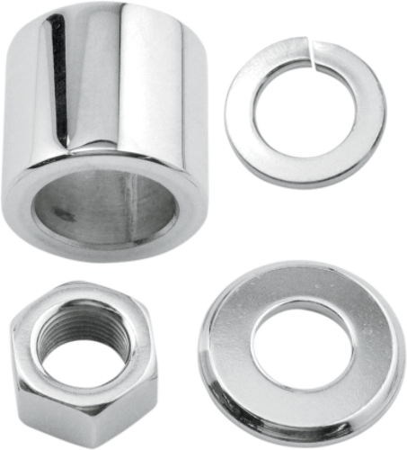 Colony Chrome Motorcycle Front Axle Spacer Nut Kit 00-06 Harley Softail FLSTC