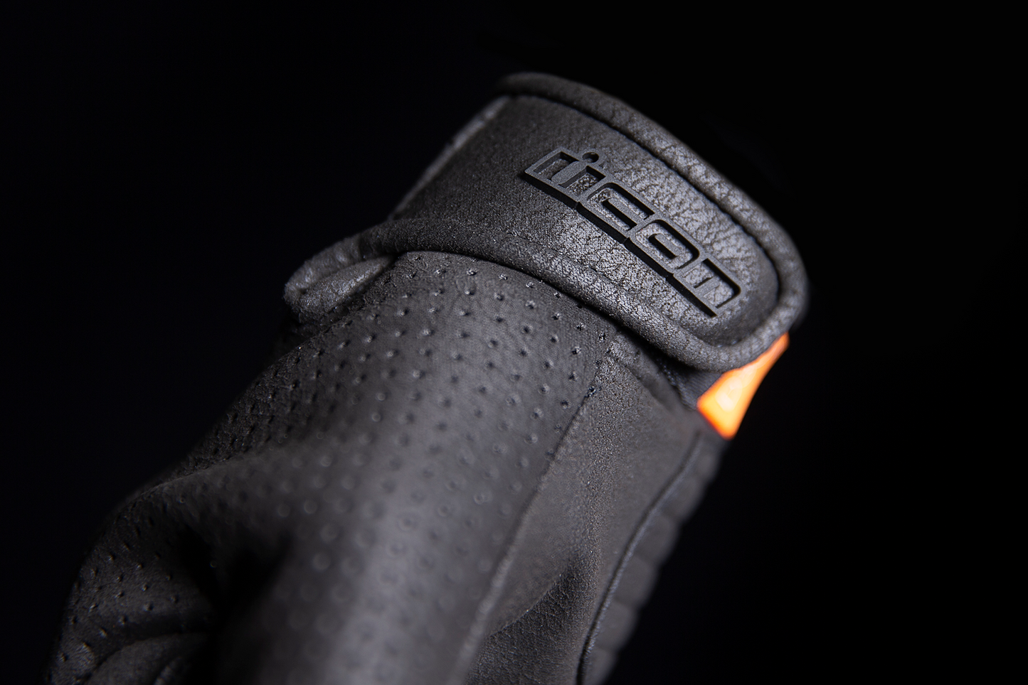 Icon Airform Mens Black Leather Motorcycle Riding Street Racing Gloves