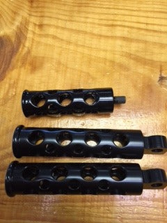 JT's Cycles Once Fired .50 caliber BMG Bullets black footpegs for Harley FXD FXR