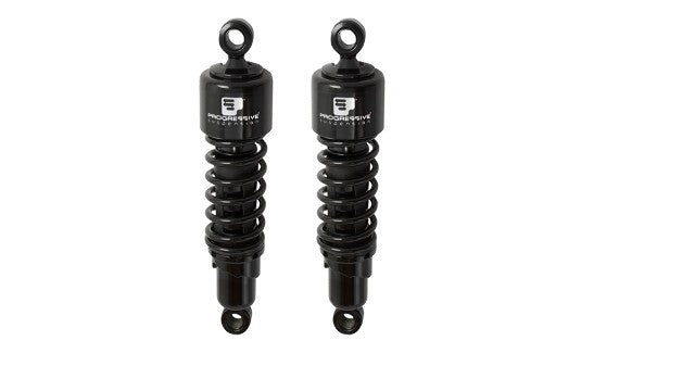 Progressive 412 Black 11" Heavy Duty Rear Shocks for 91-17 Harley Dyna FXDB