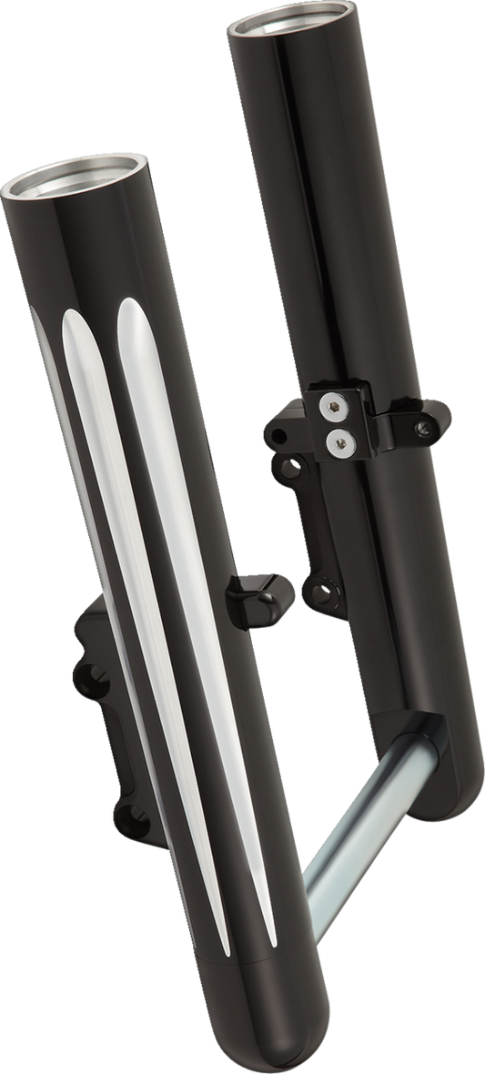 Arlen Ness Hot Legs Black Dual Disc Deep Cut Fork Sliders 2024-25 Harley Touring