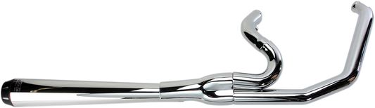 Bassani 2-1 Megaphone Chrome 4" Road Rage Exhaust 1991-2005 Harley Dyna Models