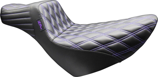 Le Pera Tailwhip Daddy Long Legs Purple Diamond Seat for 2018-26 Harley Softail