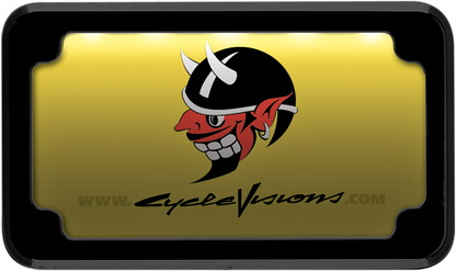 Cycle Visions Black LED Rear Universal Motorcycle License Plate Frame Harley