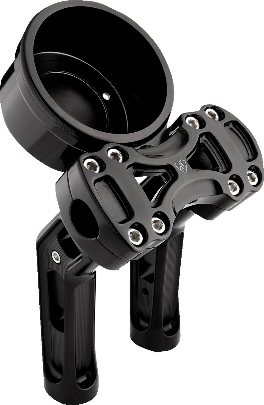 Arlen Ness Method Kickback 7" Black Handlebar Risers for 2022-26 Harley Softail