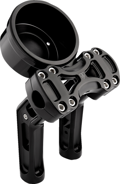 Arlen Ness Method Kickback 7" Black Handlebar Risers for 2022-26 Harley Softail