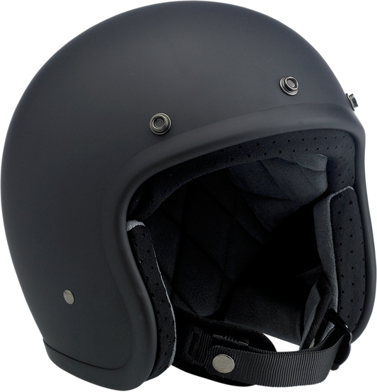Biltwell 3/4 Flat Black Unisex Bonanza Motorcycle Riding Street Racing Helmet