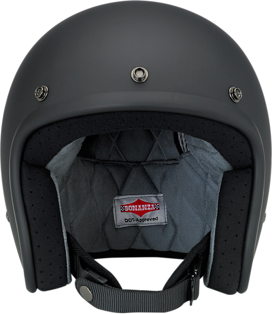 Biltwell 3/4 Flat Black Unisex Bonanza Motorcycle Riding Street Racing Helmet