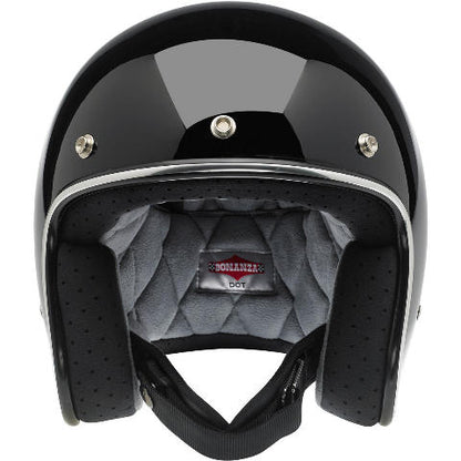Biltwell Bonanza DOT 3/4 Gloss Black Motorcycle Riding Street Racing Helmet