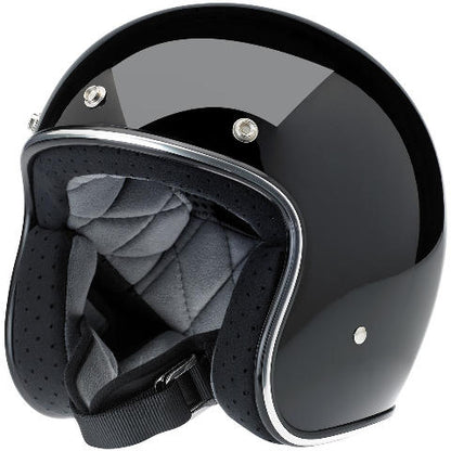 Biltwell Bonanza DOT 3/4 Gloss Black Motorcycle Riding Street Racing Helmet